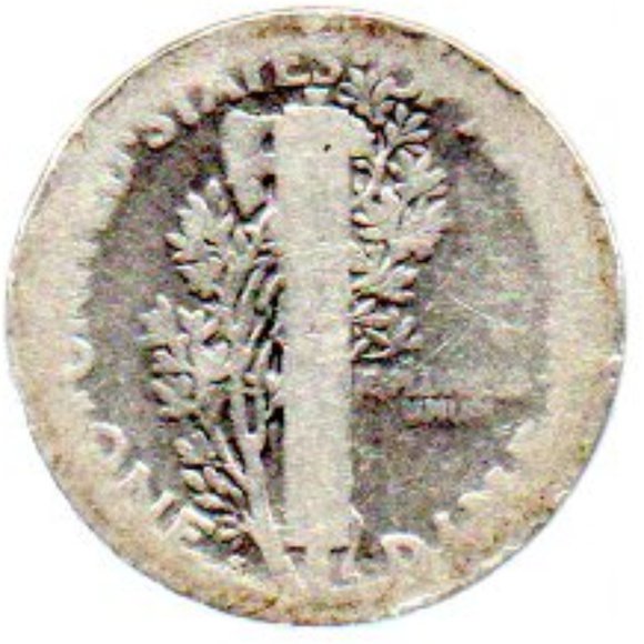 Estate Find  -1918 S  Mercury Dime - 90% Silver - Picture 2 of 2